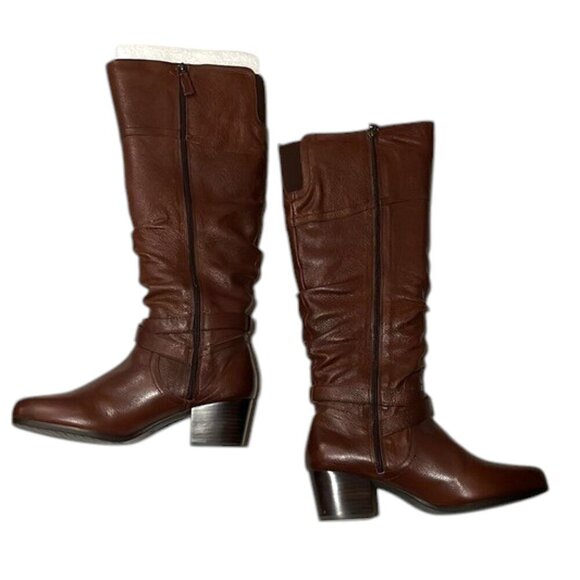 ARRAY Dakota Brown Leather Knee-High Boots Size 11 NWT - Picture 3 of 12